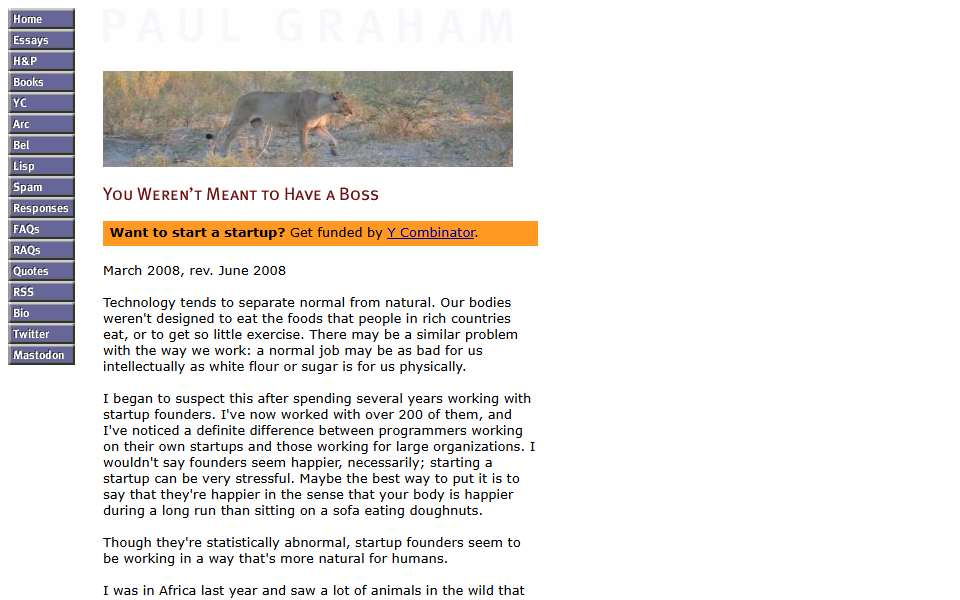Screenshot of www.paulgraham.com captured 2026-07-20